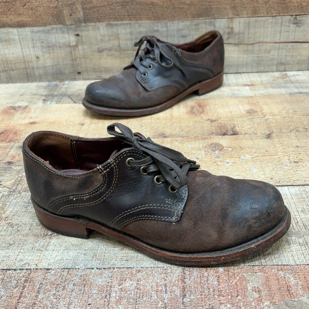 Frye 041064 700 Shoes Mens Size 8.5 41.5 Brown Leather Casual Sneaker Oxford